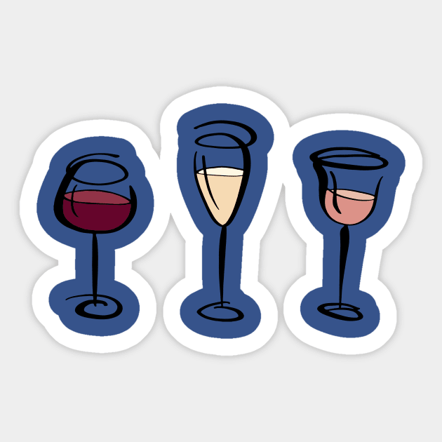 glass of wine 2 Sticker by Hunters shop